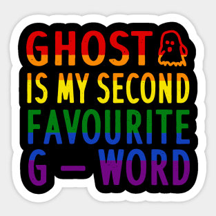 Halloween Spooky Ghost Party Costume Gay LGBT+ Sticker